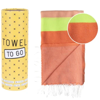 TOWEL TO GO Neon Hammam Towel Red/Pink, With Recycled Gift Box 3 TOWEL TO GO Neon Hammam Towel Red/Pink, With Recycled Gift Box
